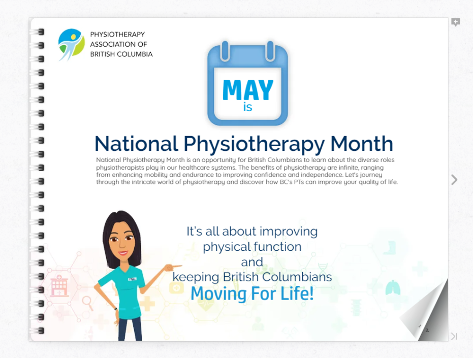 May Is National Physiotherapy Month 2021 booklet cover