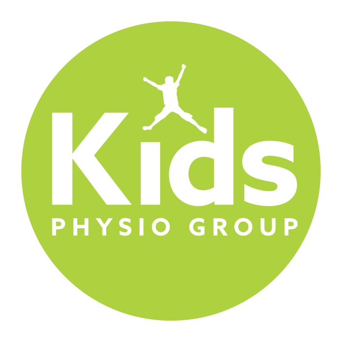 Green circle logo with the words Kids Physio Group and a jumping child